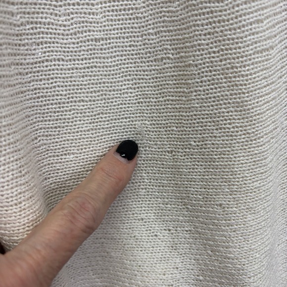 Brunello Cucinelli Womens Linen Silk Sweater Sequin Layered Tunic Cream Luxury M - Picture 8 of 14